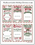 Cross Stitch Gift Tags Needlework Labels Holiday Christmas No.029 (image for) Cross Stitch Gift Tags Needlework Labels Holiday Christmas No.029